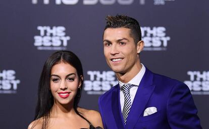 Georgina Rodr&iacute;guez y Cristiano Ronaldo en los premios FIFA The Best Football Awards, en enero de 2017. 