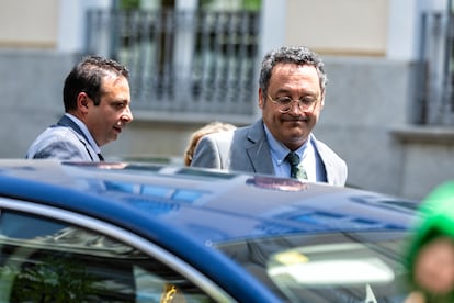Il Procuratore generale dello Stato, Álvaro García Ortiz, questo lunedì dopo aver lasciato un evento presso la sede del Consiglio generale della magistratura a Madrid.
