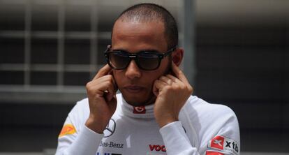 Lewis Hamilton en Bahréin.