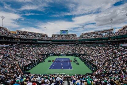 Vista general del partido durante la final de Indian Wells.