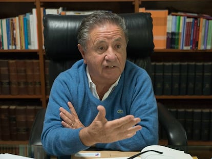 El expresidente Eduardo Duhalde, durante la entrevista con EL PAÍS.