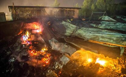 Imagen de la destrucción causada por el fuego.