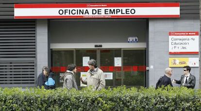 Oficina de empleo en el madrileño paseo de las Acacias.