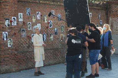 Marisa Paredes, en el rodaje de 'Las cartas perdidas', en Madrid, el 22 de septiembre.