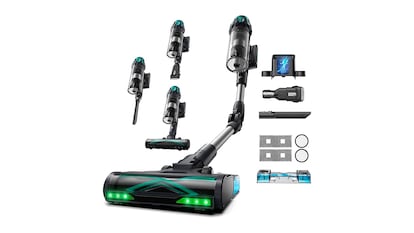 Aspiradores sin cable sobre fondo blanco.