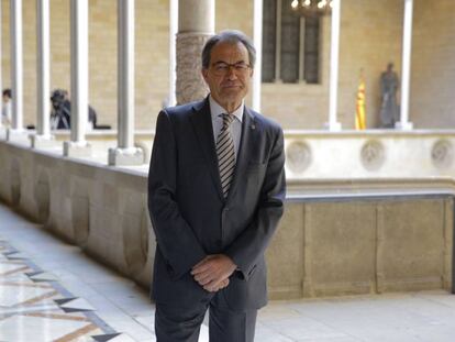 L'expresident català, Artur Mas, al Palau de la Generalitat.