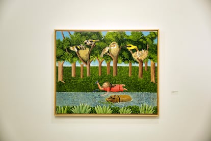 Una obra de Isabel Villar, en su exposición en la galería Fernández-Brasso de Madrid.
