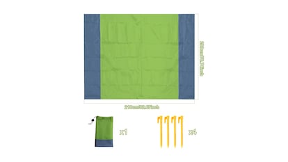 Strandmat op een witte achtergrond.