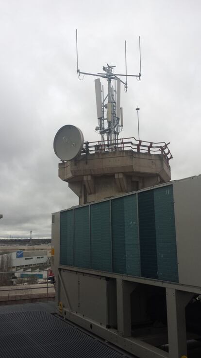 Antena de telefonía móvil.