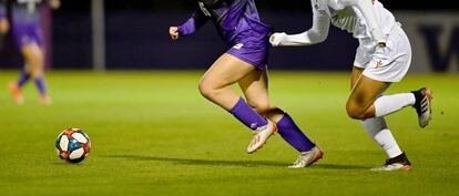 Un partido de la liga universitaria femenina, en EE UU.