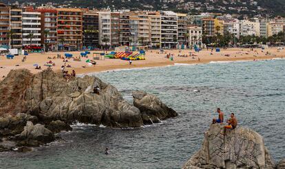 La playa de Lloret de Mar (La Selva).