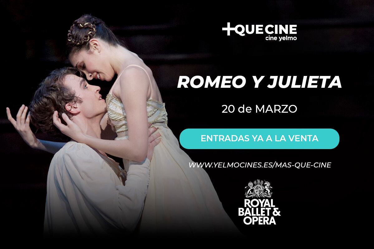 Cine Yelmo proyecta 'Romeo y Julieta' en su 60 aniversario, el ballet clásico inspirado en la tragedia de Shakespeare, a través de +Que Cine.