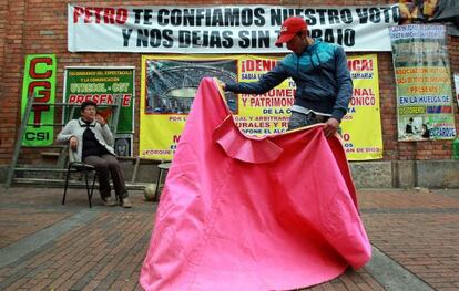 Huelga de novilleros colombianos exigiendo la vuelta de la fiesta