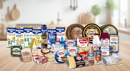 Bodegón de productos de Lactalis.