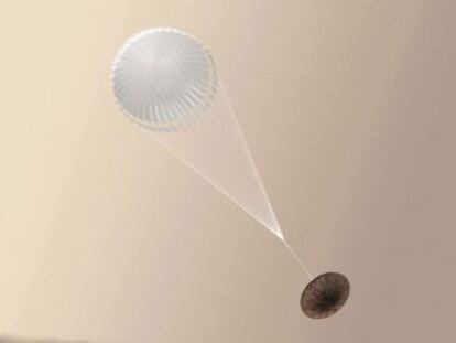 El módulo  Schiaparelli  falló y cayó sin paracaídas ni cohetes desde una altura de 2.000 metros