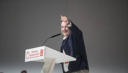 Miquel Iceta, durante su intervenci&oacute;n en el congreso del PSC