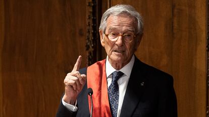 La intervención el sábado de Xavier Trias en el Ayuntamiento de Barcelona.