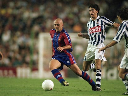 De la Peña, en 1997 ante la Real Sociedad.