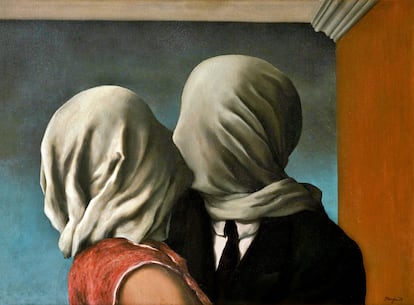 'Los amantes' (1928), de René Magritte.