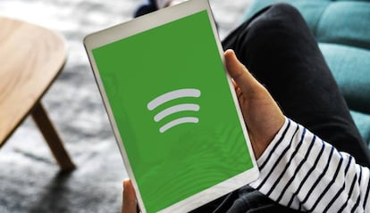 Spotify en un tablet