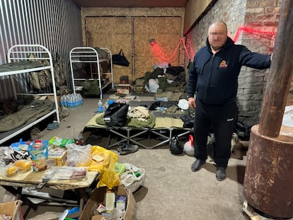 The building at Roman's farm that houses Ukrainian soldiers, March 5. 