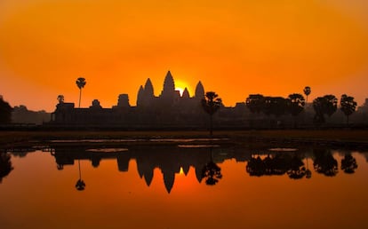 Amanecer en Angkor Wat.