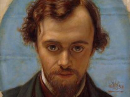 Retrato de Dante Grabiel Rossetti lider del prerrafaelita William Holman, propiedad del City Manchester Galleries.