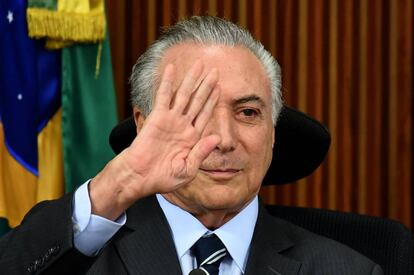 Temer, este miércoles en Brasilia.