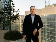 Pablo Álvarez, director general de Moderna en España, en la sede de la compañía en Madrid.