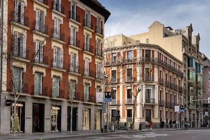 Edificios en una calle de Madrid.