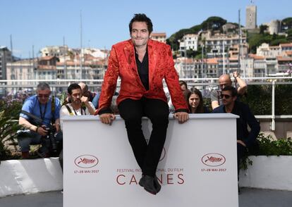 El cantante y compositor Matthieu Chedid posa durante el photocall de la película 'Visages, Villages'.