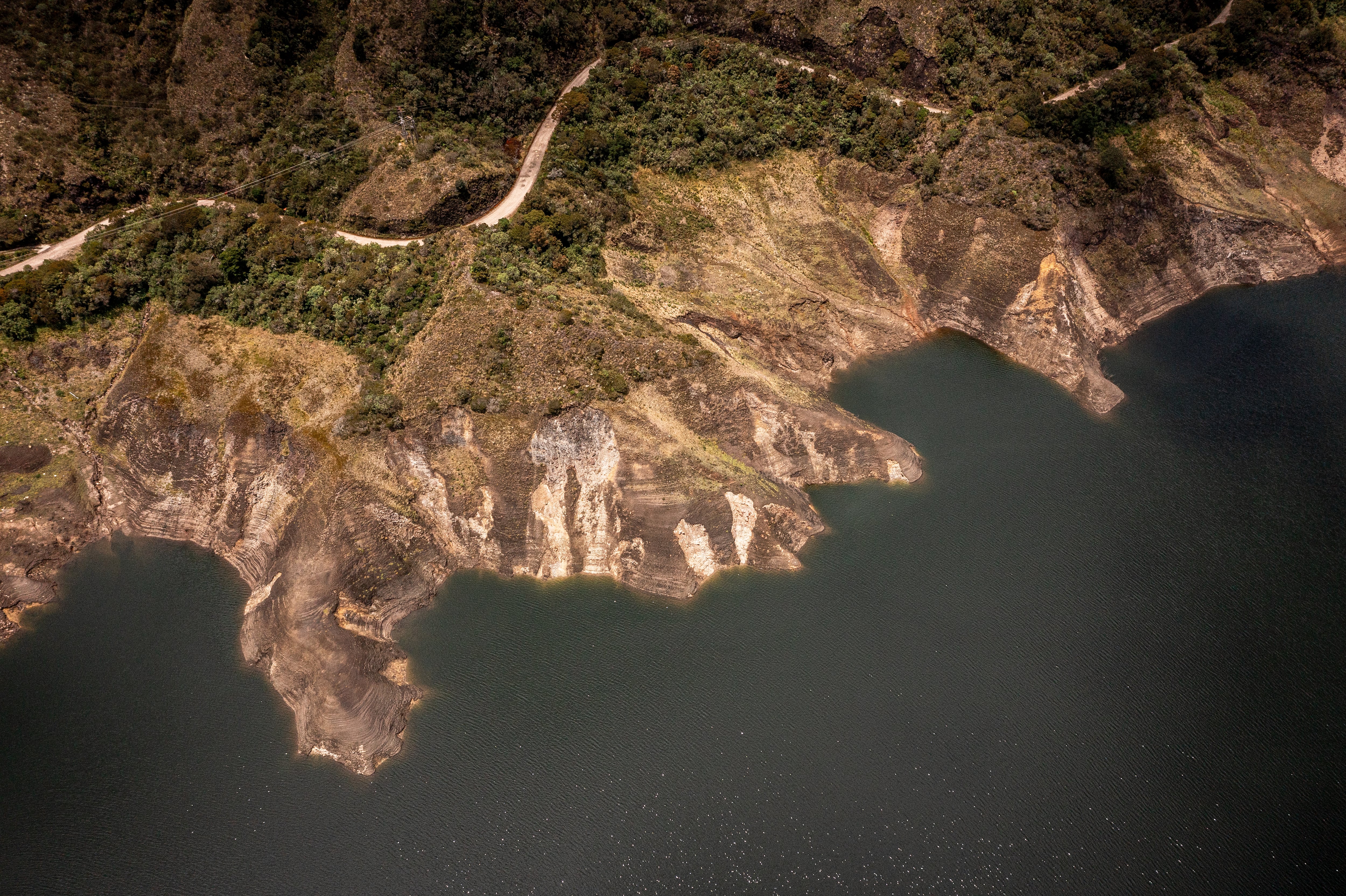 Afectaciones en el nivel del embalse de Chuza, en octubre de 2024.