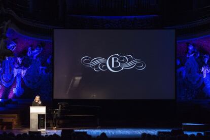 Homenatge a Carmen Balcells al Palau de la Música, a Barcelona.