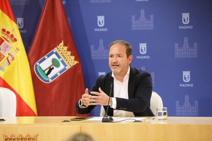 Mariano Fuentes, durante una rueda de prensa posterior a la Junta de Gobierno del Ayuntamiento de Madrid, el 21 de octubre de 2021.