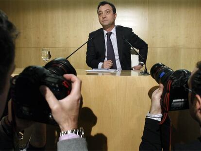 El vicealcalde de Madrid, Manuel Cobo, en una conferencia de prensa en el Ayuntamiento.