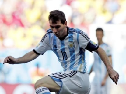 Messi, durante el partido ante B&eacute;lgica.