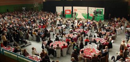 Griñán, ayer, durante su intervención en un acto en Huelva.