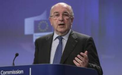 El vicepresidente de la Comisión Europea (CE) y comisario europeo de Competencia, Joaquín Almunia. EFE/Archivo
