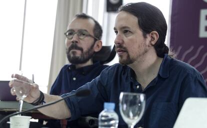 Echenique e Iglesias en el Consejo Ciudadano Estatal de Podemos.