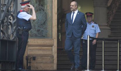 Miquel Buch, tras declarar por el 1-O el pasado julio.