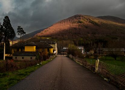 Una calle de Villablino.
