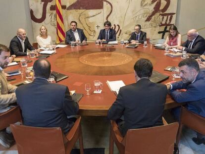 Imagen de archivo de la reunión semanal del Ejecutivo catalán