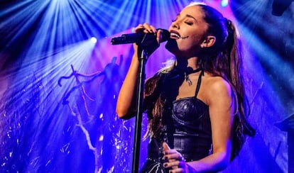 Ariana Grande en el iHeartRadio, en octubre. 