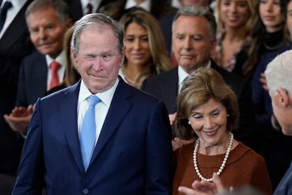 El expresidente, George W. Bush, y su esposa, Laura Bush.