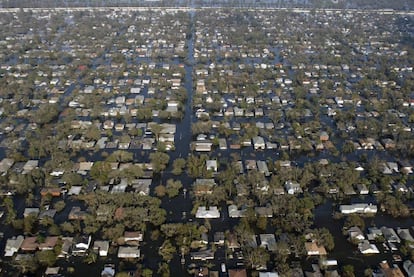 Inundaciones en Nueva Orleans después del hurcán Katrina en 2015.