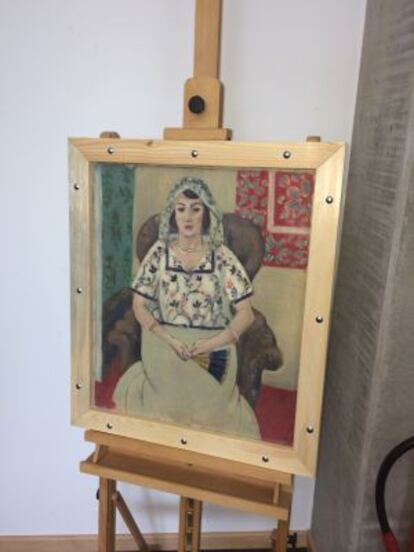 Imagen tomada hace un a&ntilde;o de &#039;Mujer sentada sobre una butaca&#039;, de Matisse, recuperada por los Rosenberg.