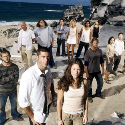 El equipo protagonista de la serie estadounidense <i>Perdidos.</i>