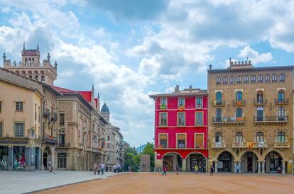 Plaza mayor de Vic, en la comarca barcelonesa de Osona.