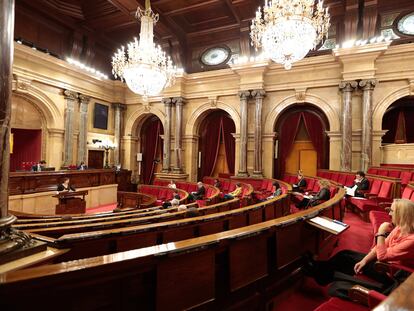Pleno en el Parlament de Catalunya para aprobar los Presupuestos de la Generalitat 2020.