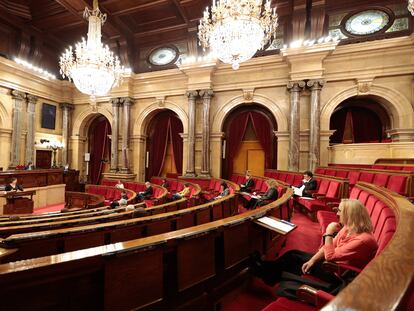 Pleno en el Parlament de Catalunya para aprobar los Presupuestos de la Generalitat 2020.